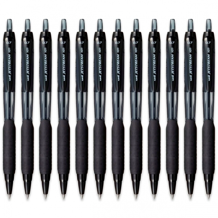 Bolígrafo de tinta líquida Uni-Ball Rollerball Jestsream SXN-101 Negro 12 Unidad
