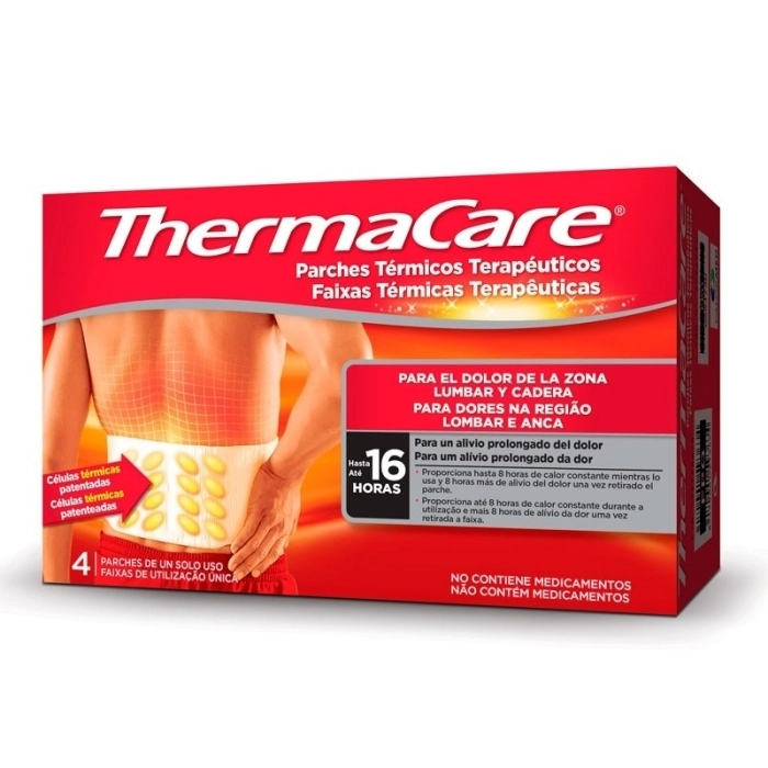Thermacare parche térmico zona lumbar cadera 4 parches Thermacare parche térmico zona lumbar cadera 4 parches