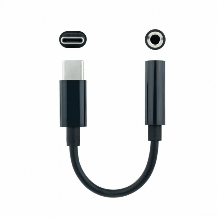 Adaptador USB C A Jack 3.5 Mm NANOCABLE 10.24.1205 Negro