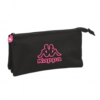 Portatodo Triple Kappa Black and pink Negro (22 x 12 x 3 cm)