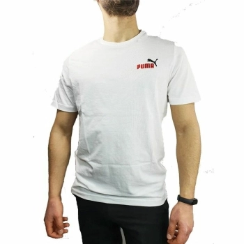Camiseta Deportiva de Manga Corta Puma Essentials+ Embroidery M Blanco