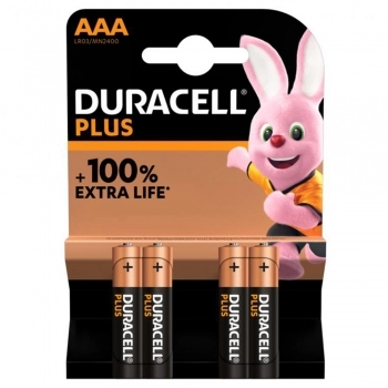 Duracell Plus Pilas Alcalinas AAA +100% Extra Life