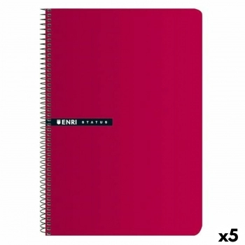 Cuaderno ENRI 70 gr Rojo (5 Unidades)