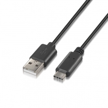 Cable USB A 2.0 a USB C Aisens A107-0051 Negro 1 m