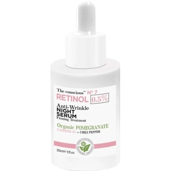 The conscious Retinol Anti-Wrinkle Night Serum Organic Pomegranate