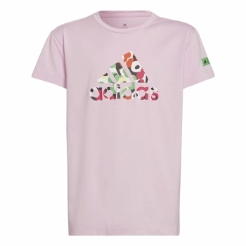 Camiseta de Manga Corta Infantil Adidas x Marimekko Rosa