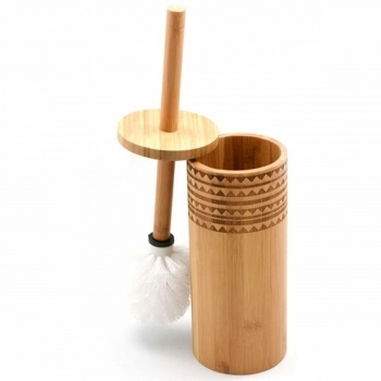 Escobilla para el Baño DKD Home Decor Bambú (10 x 10 x 24 cm)