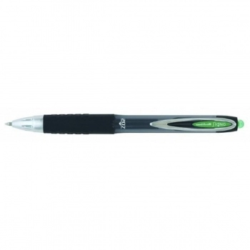 Bolígrafo de tinta líquida Uni-Ball Rollerball Signo UM-207 Verde 12 Unidades