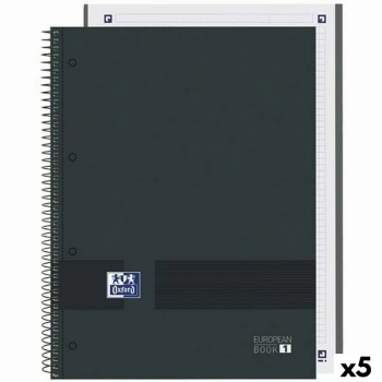 Cuaderno Oxford European Book Write&Erase Negro A4 80 Hojas 5 Unidades