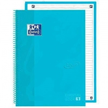 Cuaderno Oxford European Book School A4 Azul Pastel 5 Unidades