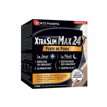 Xtraslim max 24 30 comprimidos dia + 30 comprimidos noche