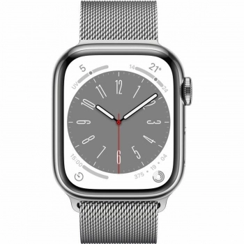 Smartwatch Apple Series 8 WatchOS 9 Plateado 32 GB 4G