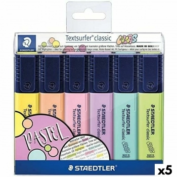 Set de Marcadores Fluorescentes Staedtler Textsurfer Classic Pastel Pastel 5 Uni