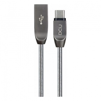 Cable USB A a USB C DCU Plata