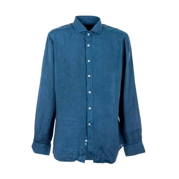 Camisa de Lino con Cuello Francés