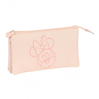 Portatodo Triple Minnie Mouse Baby Rosa (22 x 12 x 3 cm)