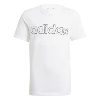 Camiseta de Manga Corta Infantil Adidas B LIN T GN4002 Blanco