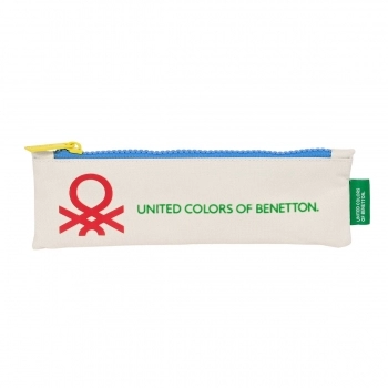 Estuche Escolar Benetton Topitos Blanco (20 x 6 x 1 cm)