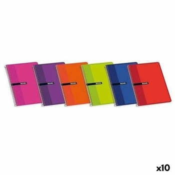 Cuaderno ENRI Multicolor Tapa blanda 80 Hojas Din A4 (10 Unidades)