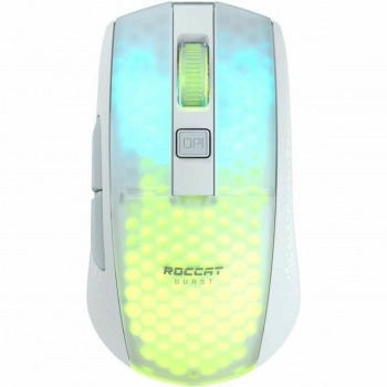 Ratón Roccat Burst Pro Air Bluetooth Blanco Gaming Luces LED