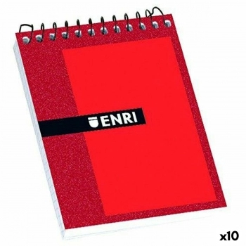 Bloc de Notas ENRI Rojo 4 mm 80 Hojas 1/16