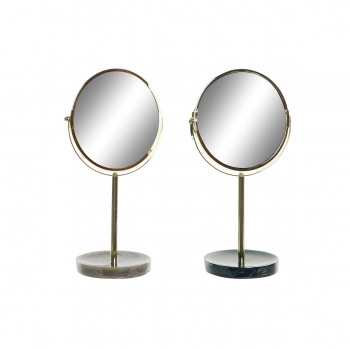 Espejo de Aumento DKD Home Decor Metal Resina (18 x 13 x 32 cm) (2 Unidades)