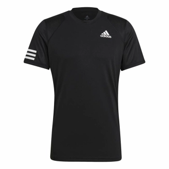Camiseta de Manga Corta Hombre Adidas Club Tennis 3 Stripes Negro