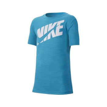 Camiseta de Manga Corta Niño Nike Dri-FIT Celeste