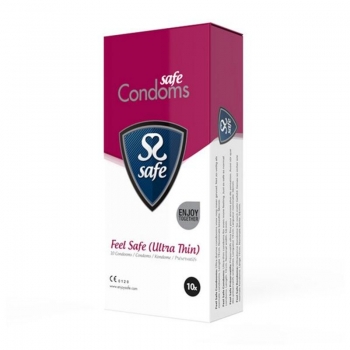 Preservativos Ultra Finos (10 uds) Safe 20008