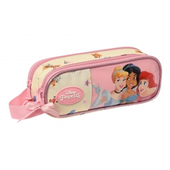 Portatodo Doble Princesses Disney Magical Beige Rosa (21 x 8 x 6 cm)