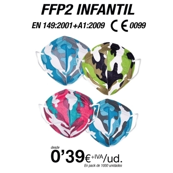 Mascarillas para Niños/as FFP2 de Camuflaje Mascarillas para Niños/as FFP2 de Camuflaje