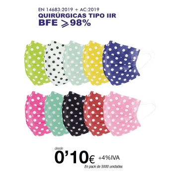 Mascarillas Quirúrgicas Tipo IIR 3 capas Surtido Lunares Mascarillas Quirúrgicas Tipo IIR 3 capas Surtido Lunares