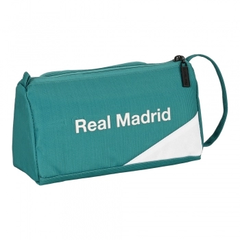 Estuche Escolar Real Madrid C.F. Blanco Verde Turquesa (20 x 11 x 8.5 cm) (32 Pi