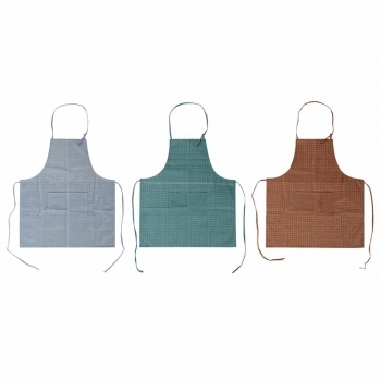 Delantal con Bolsillo DKD Home Decor Marrón Turquesa Poliéster Algodón Verde Azu