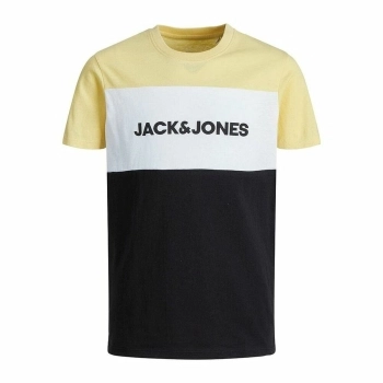 Camiseta de Manga Corta Infantil BLOCKING TEE Jack & Jones JNR 12174282 Amarillo