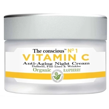 The conscious Vitamin C Anti-Aging Night Cream Organic Raspberry