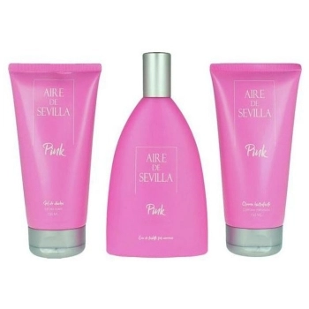 Set Aire de Sevilla Pink 150ml + Gel de Ducha 150ml + Body Milk 150ml