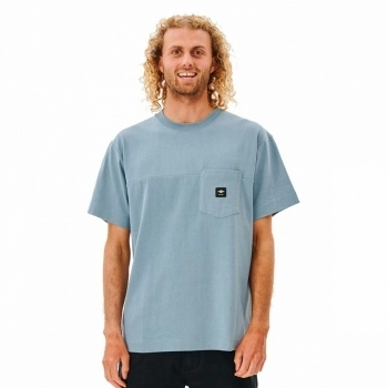 Camiseta de Manga Corta Hombre Rip Curl Pocket Quality Surf  Azul