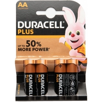 Duracell Plus Pilas Alcalinas AA +50% Extra Life