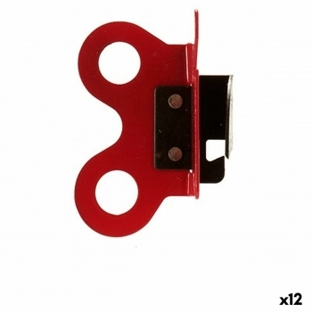 Abrelatas Rojo Negro Acero (5 x 6,7 x 2,5 cm) (12 Unidades)