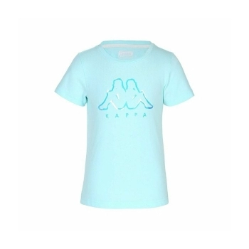 Camiseta de Manga Corta Infantil Kappa Quissy Blue Aguamarina