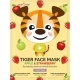 Tiger Face Mask Apple & Kiwi 1ud