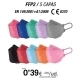 FFP2 Surtido Colores pack 120 uds