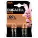 Duracell Plus Pilas Alcalinas AAA +100% Extra Life 4uds