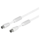 Cable de Antena TM Electron Blanco 2,5 m