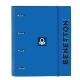 Carpeta de anillas Benetton Deep water Azul (27 x 32 x 3.5 cm)