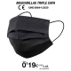 Pack 1000 uds Mascarillas Higiénicas Negras de tres capas CE Pack 1000 uds Mascarillas Higiénicas Negras de tres capas CE