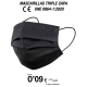 Pack 5000 uds Mascarillas Higiénicas Negras de tres capas CE Pack 5000 uds Mascarillas Higiénicas Negras de tres capas CE