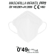 Mascarillas para Niños/as FFP2 Blancas 1000 uds Mascarillas para Niños/as FFP2 Blancas 1000 uds