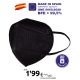 Pack Mascarilla Higiénica Lavable Negra 50 uds Pack Mascarilla Higiénica Lavable Negra 50 uds